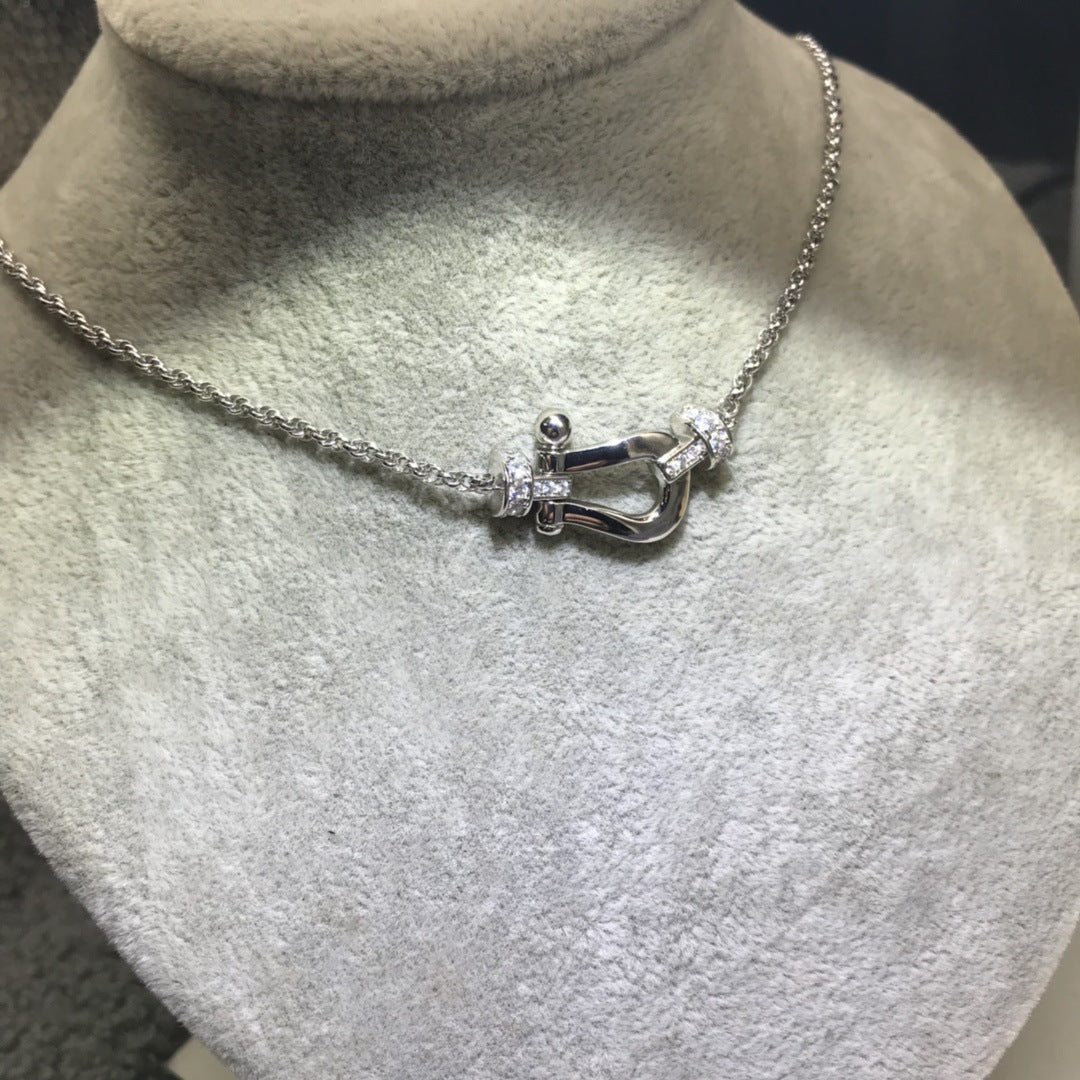 Image of Diamond horseshoe necklace
