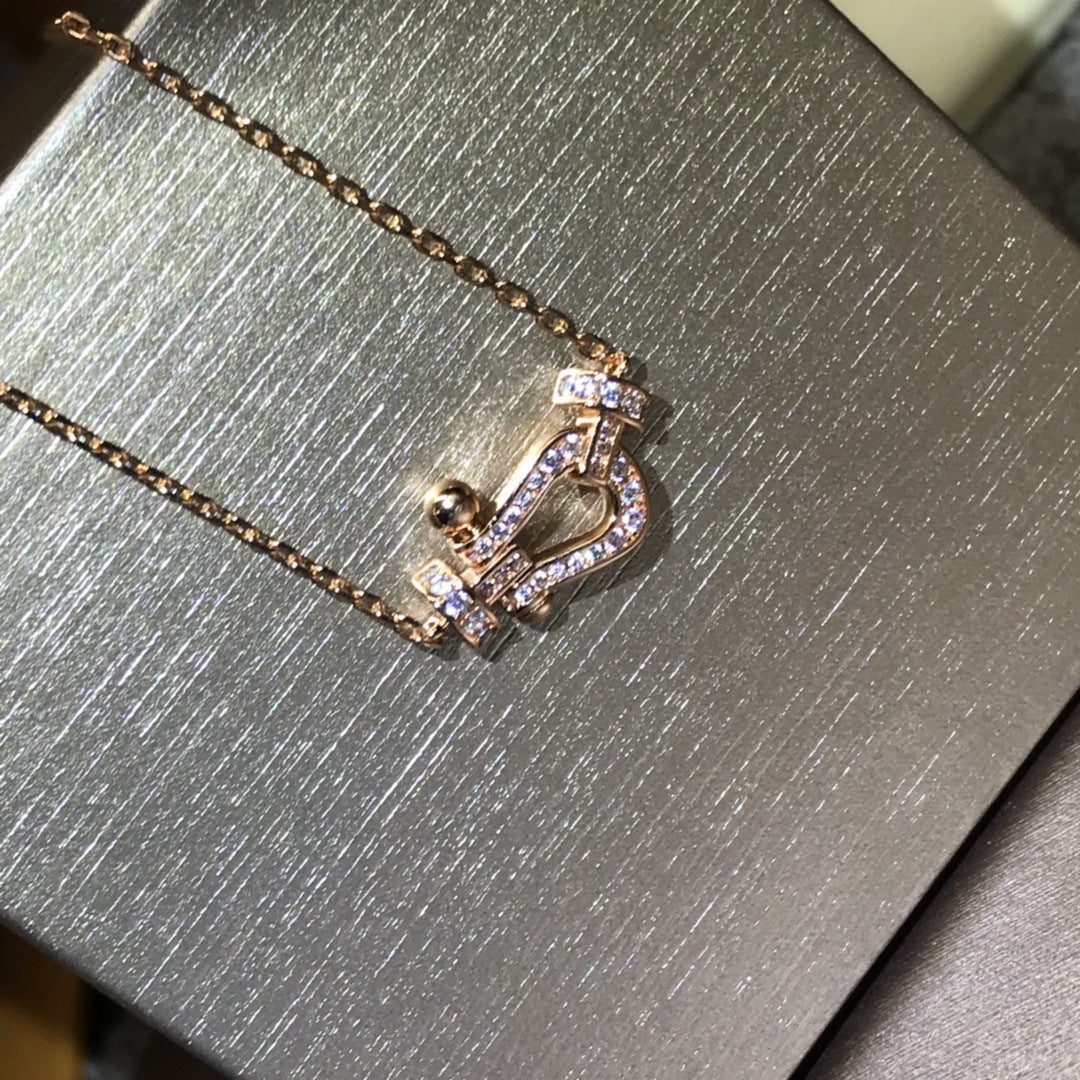 Image of Diamond horseshoe necklace