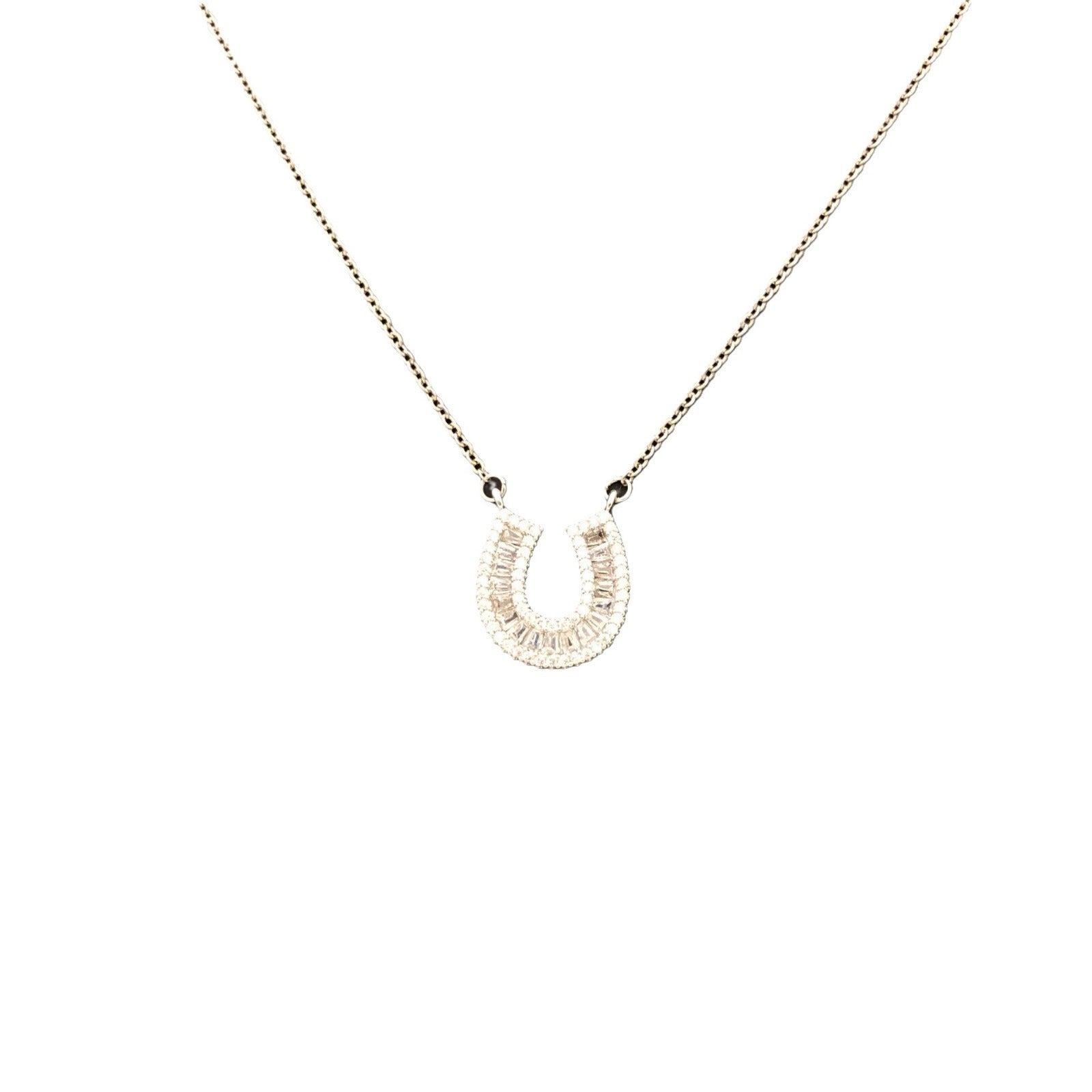 Image of Zircon horseshoe necklace