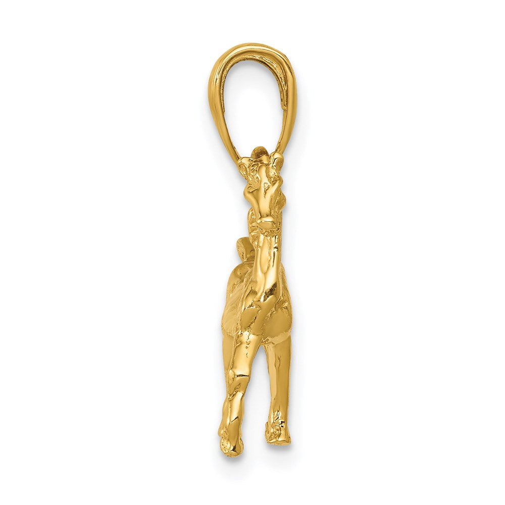 Image of 14k Yellow Gold 3D Small Walking Horse Pendant