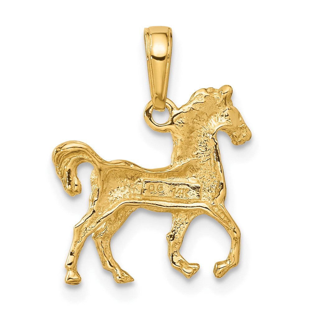 Image of 14k Yellow Gold Small Walking Horse Pendant