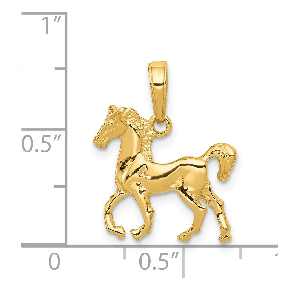 Image of 14k Yellow Gold Small Walking Horse Pendant