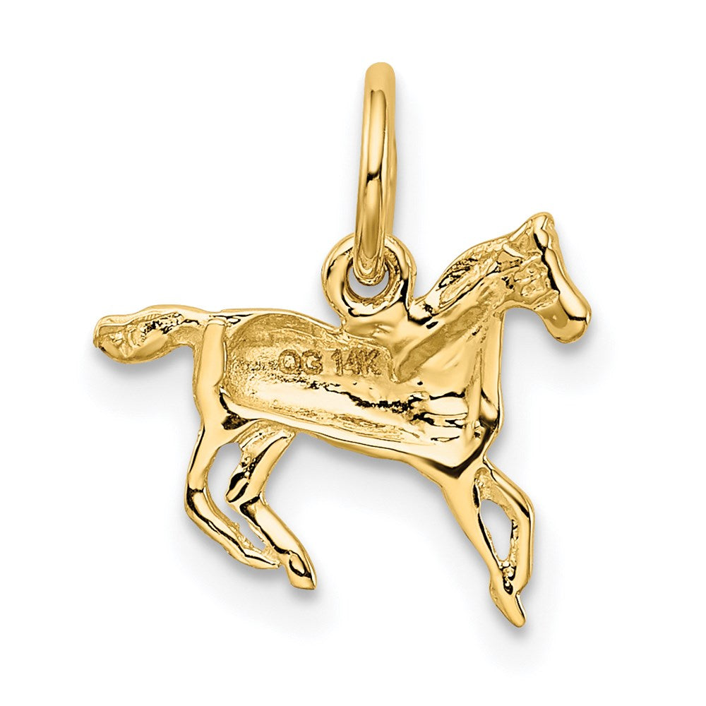 Image of 14k Yellow Gold Mini Polished Horse Charm