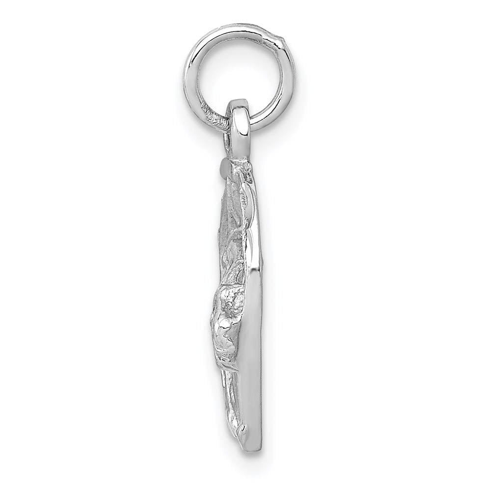 Image of 14k Yellow or White Gold Horse Head & Horseshoe Charm or Pendant, 13mm