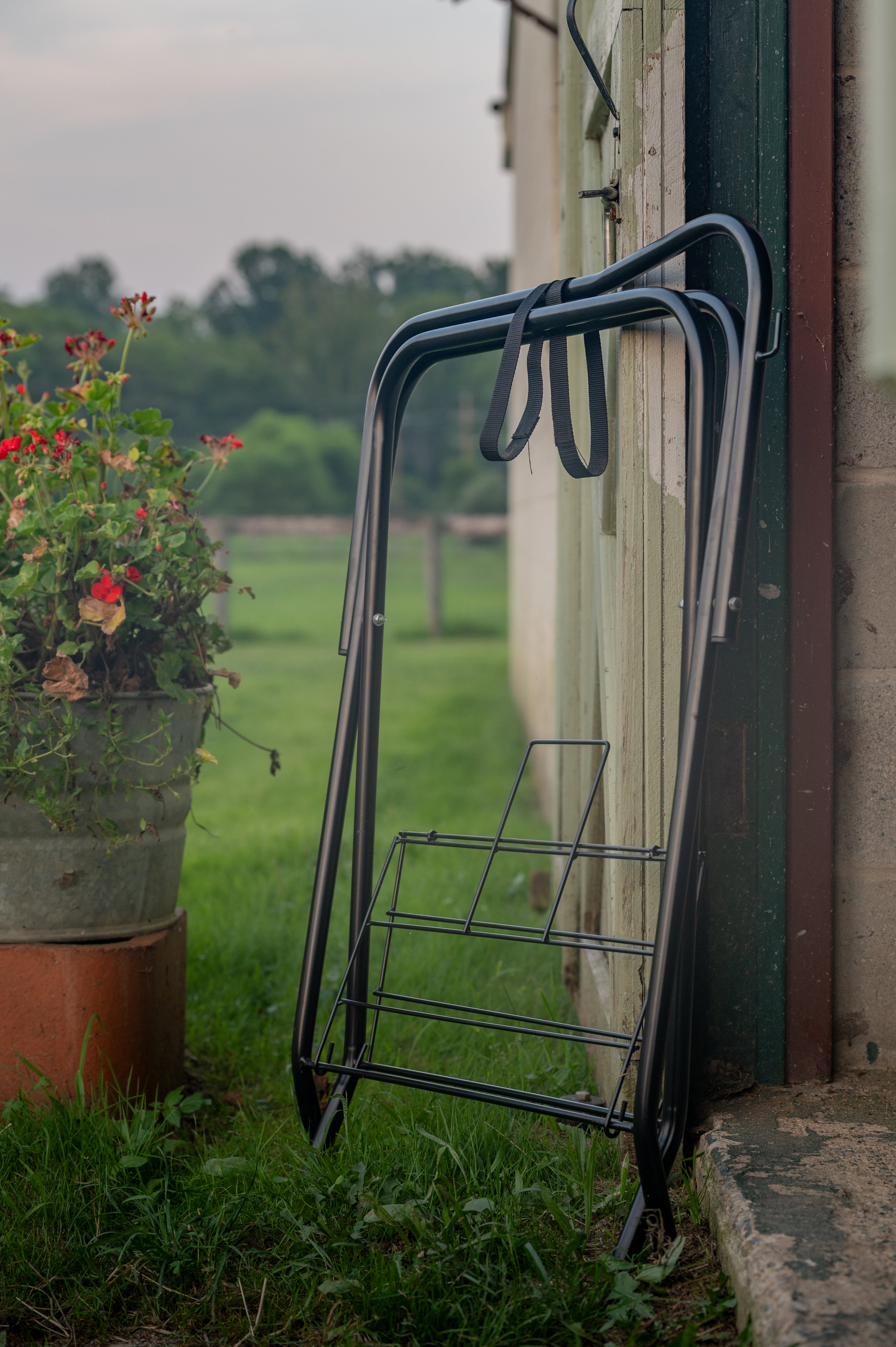 Image of AJ Tack Freestanding Full Size Portable Horse Saddle Rack