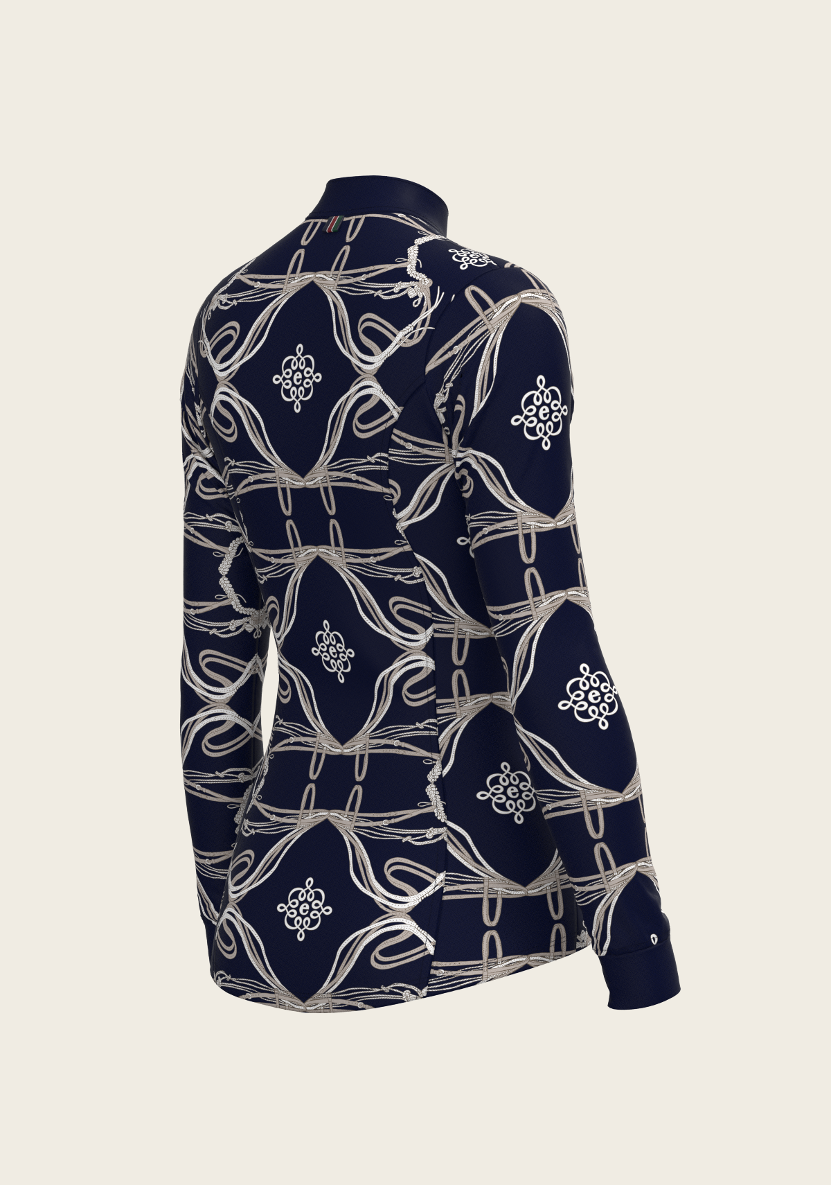 Image of Roped Bridles on Navy Quarter Zip Sun Shirt