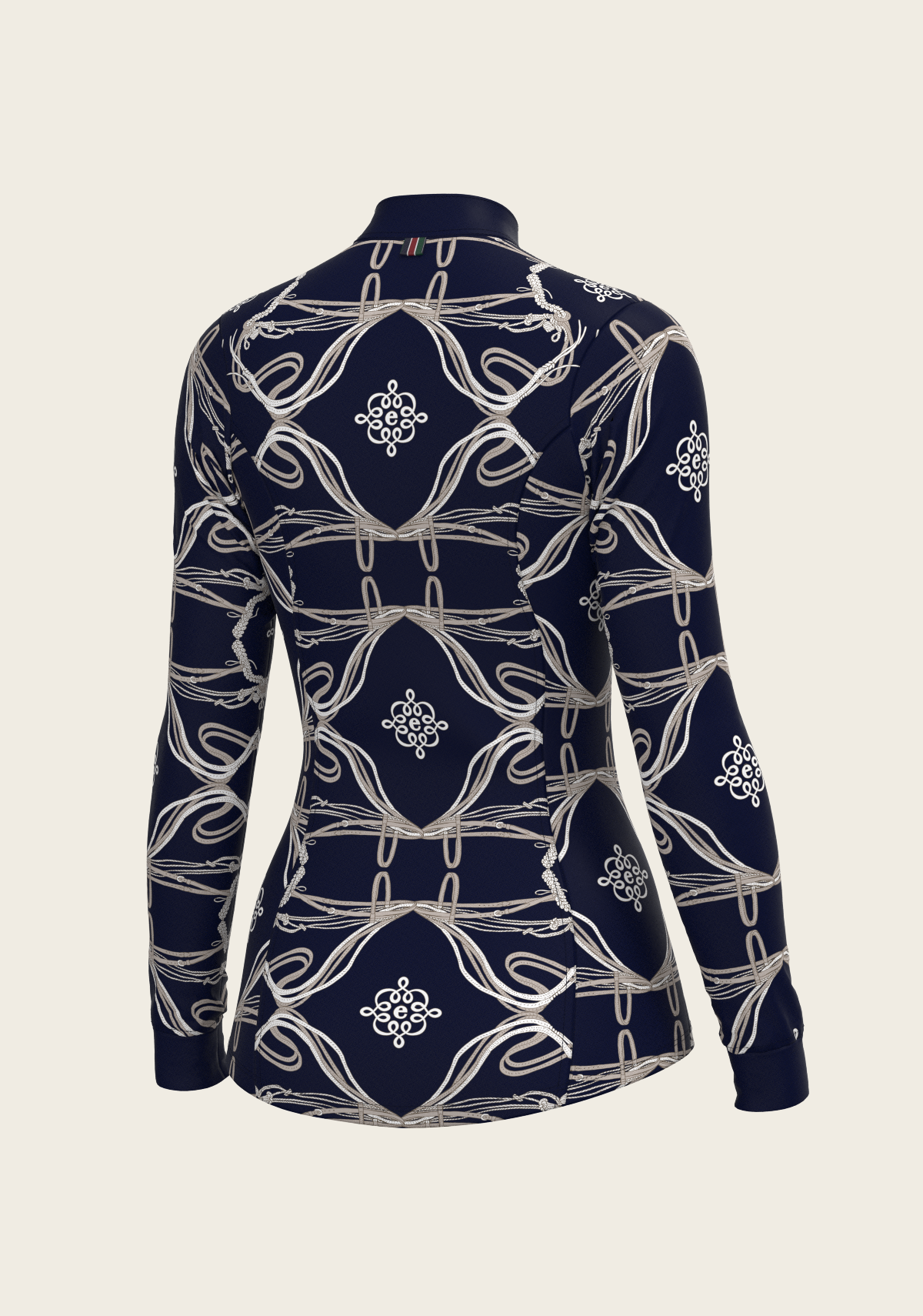 Image of Roped Bridles on Navy Quarter Zip Sun Shirt