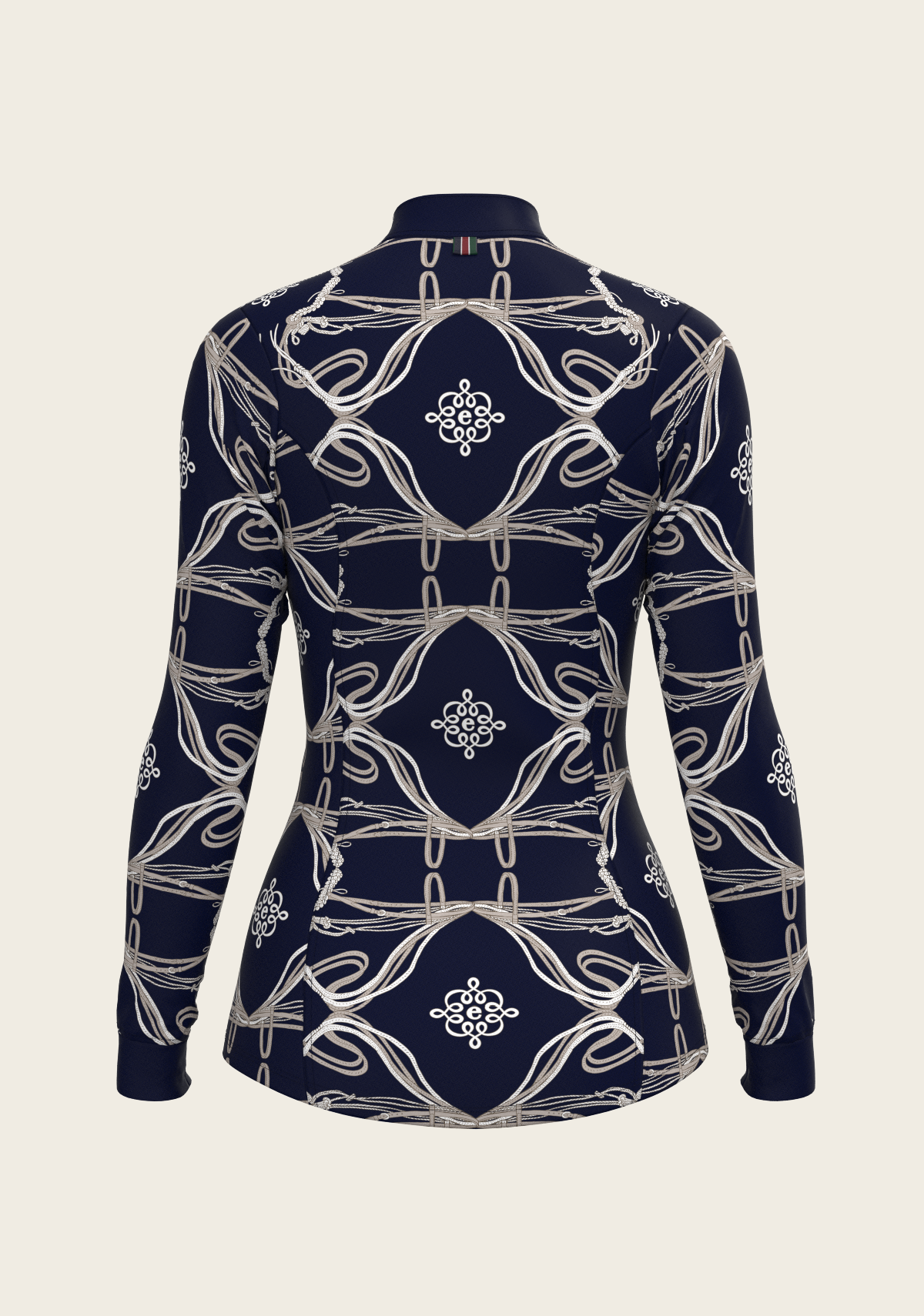 Image of Roped Bridles on Navy Quarter Zip Sun Shirt