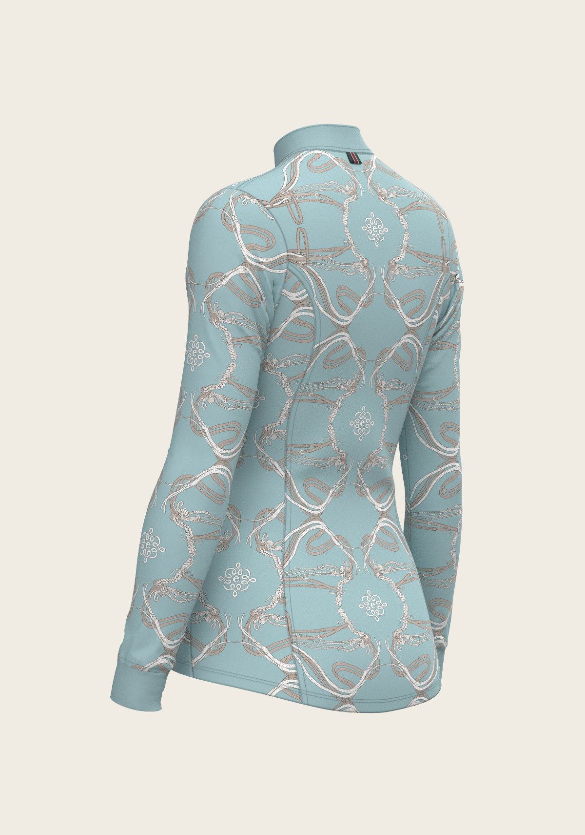Image of Roped Bridles on Sky Blue Quarter Zip Sun Shirt