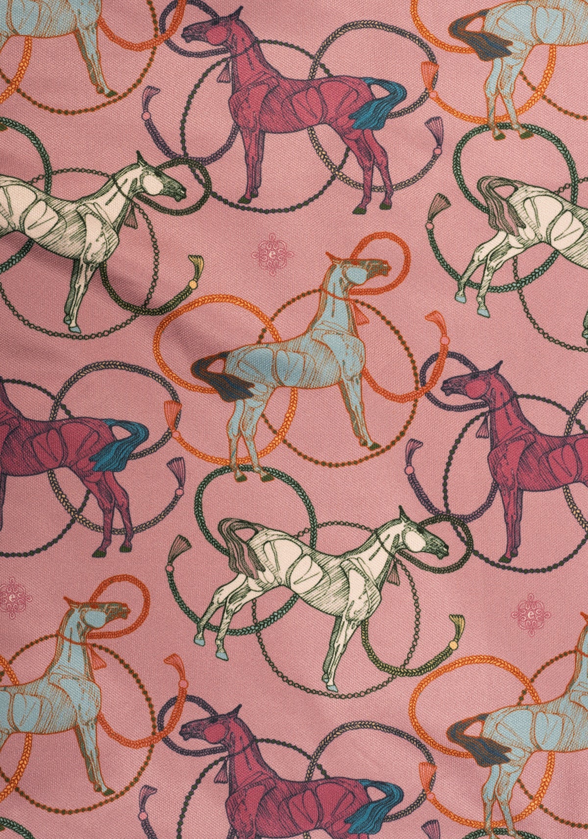 Image of Roped Horses on Rose Quarter Zip Sun Shirt