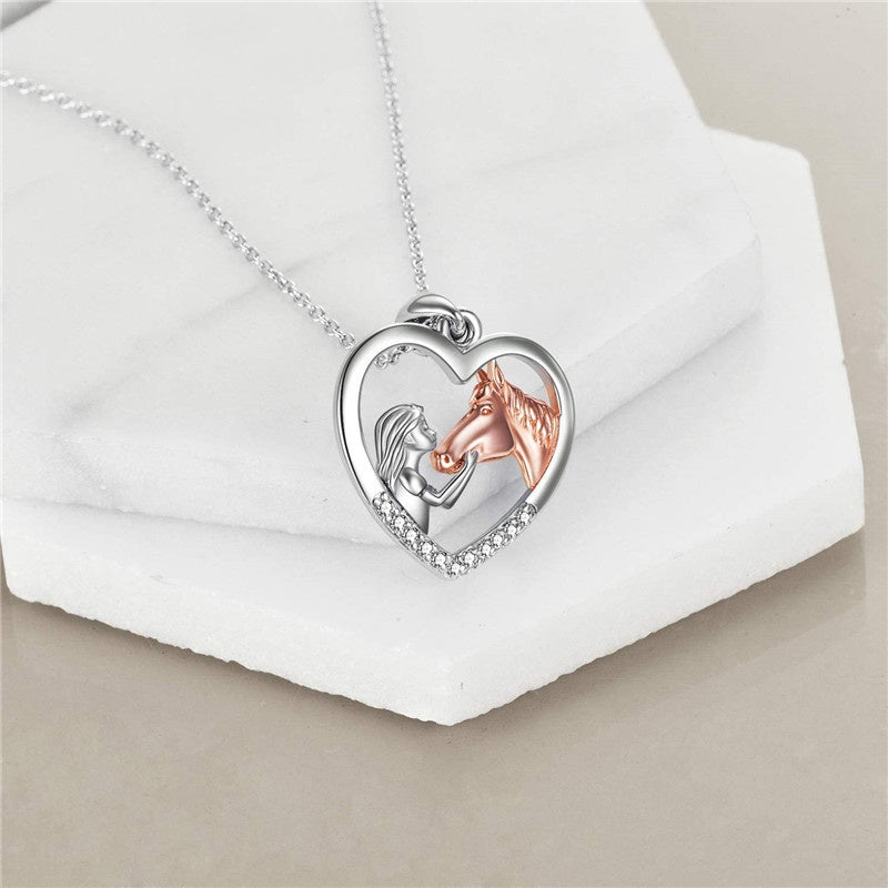 Image of 5 style Horse Pendant Necklace Sterling Silver Girls with Horse Gift Women Daughter Girls