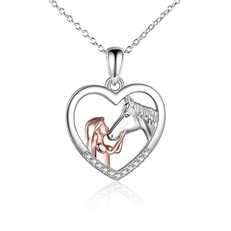 Image of 5 style Horse Pendant Necklace Sterling Silver Girls with Horse Gift Women Daughter Girls