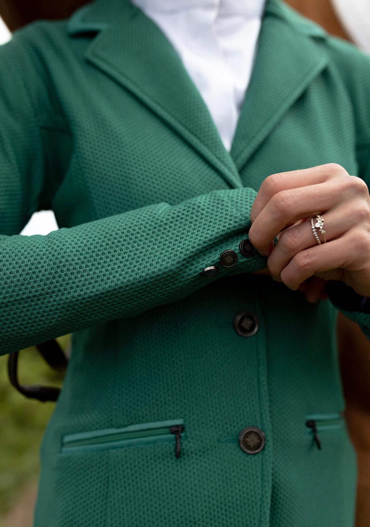 Image of Kelly Green Mesh Show Jacket