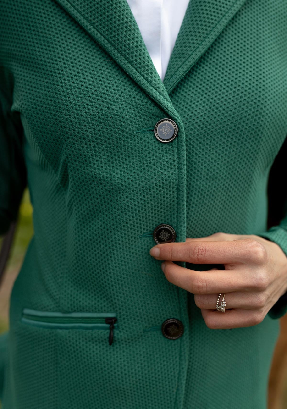 Image of Kelly Green Mesh Show Jacket