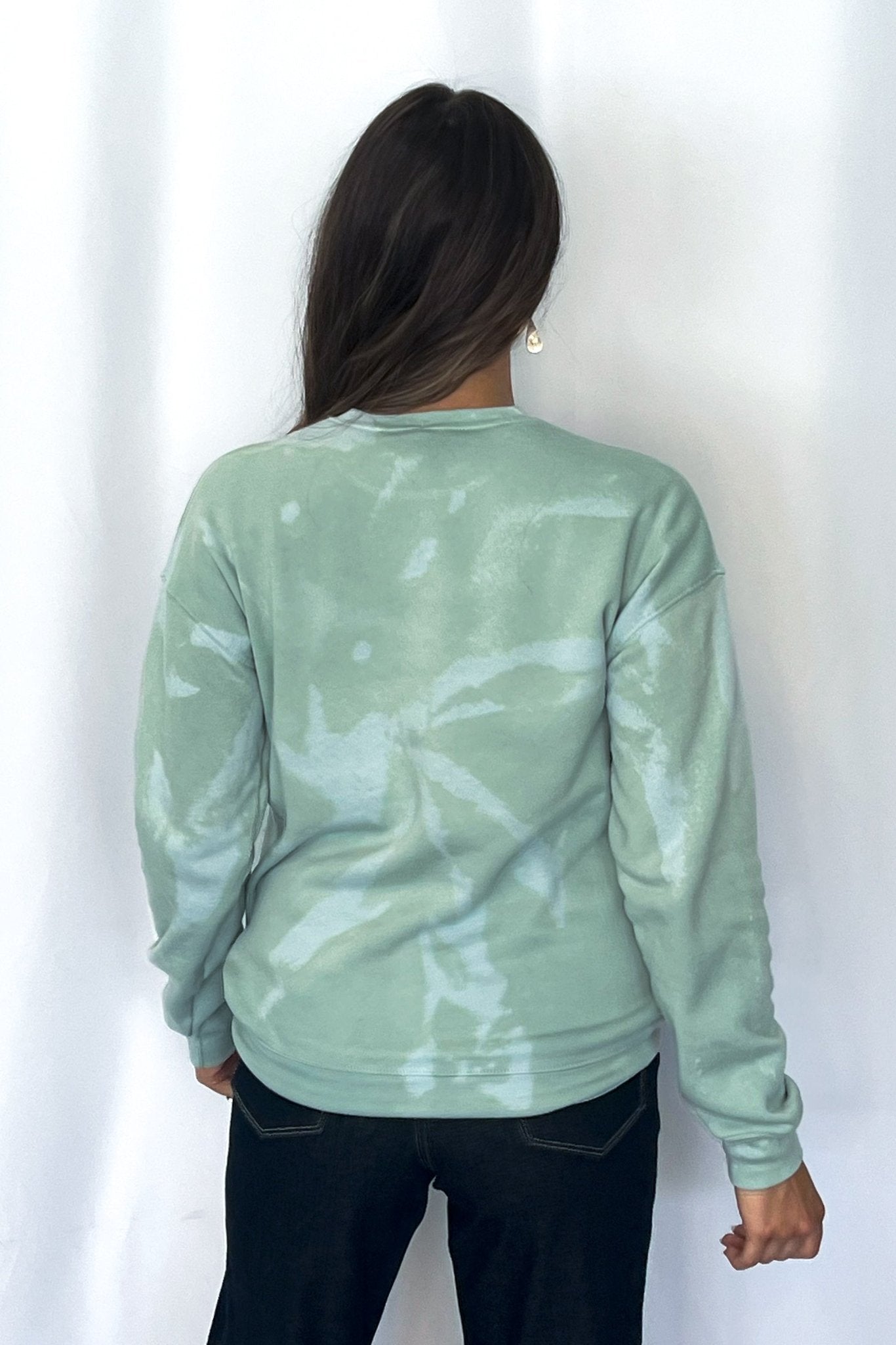 Image of Gold Sequin Horse Bleached Sweatshirt