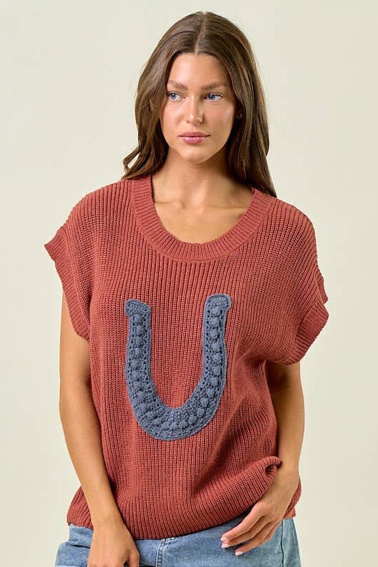 Image of Horseshoe Sweater Vest