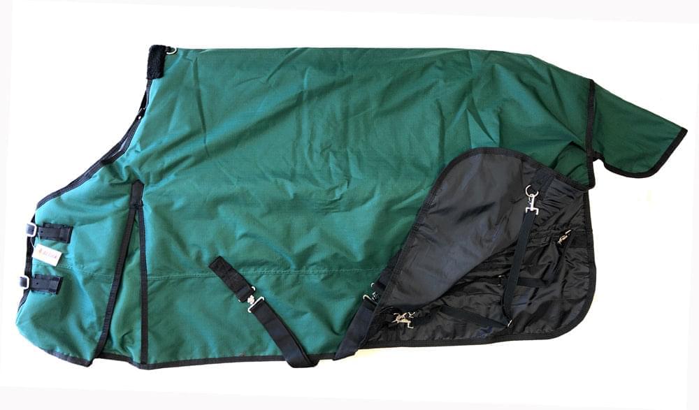 Image of AJ Tack 1200D Horse Turnout Blanket with Storage Bag - Green