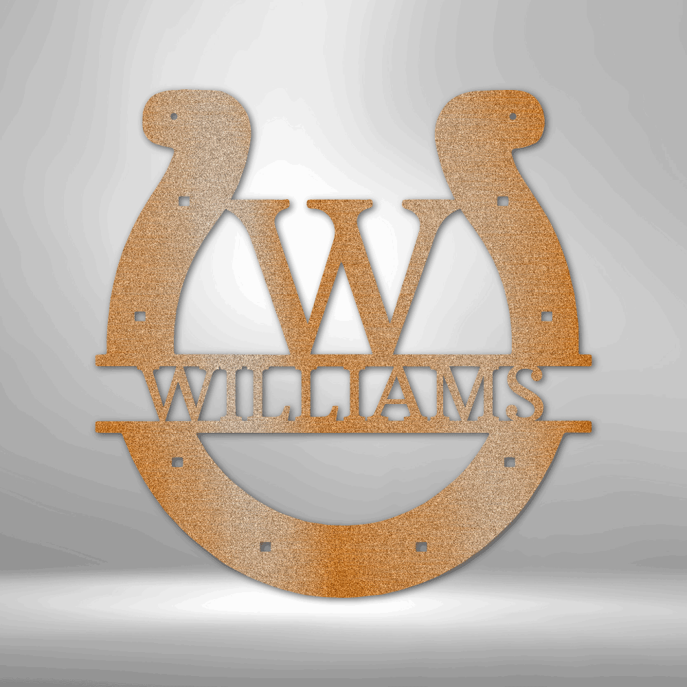 Image of Horseshoe Personalized Gifts - Custom Metal Sign