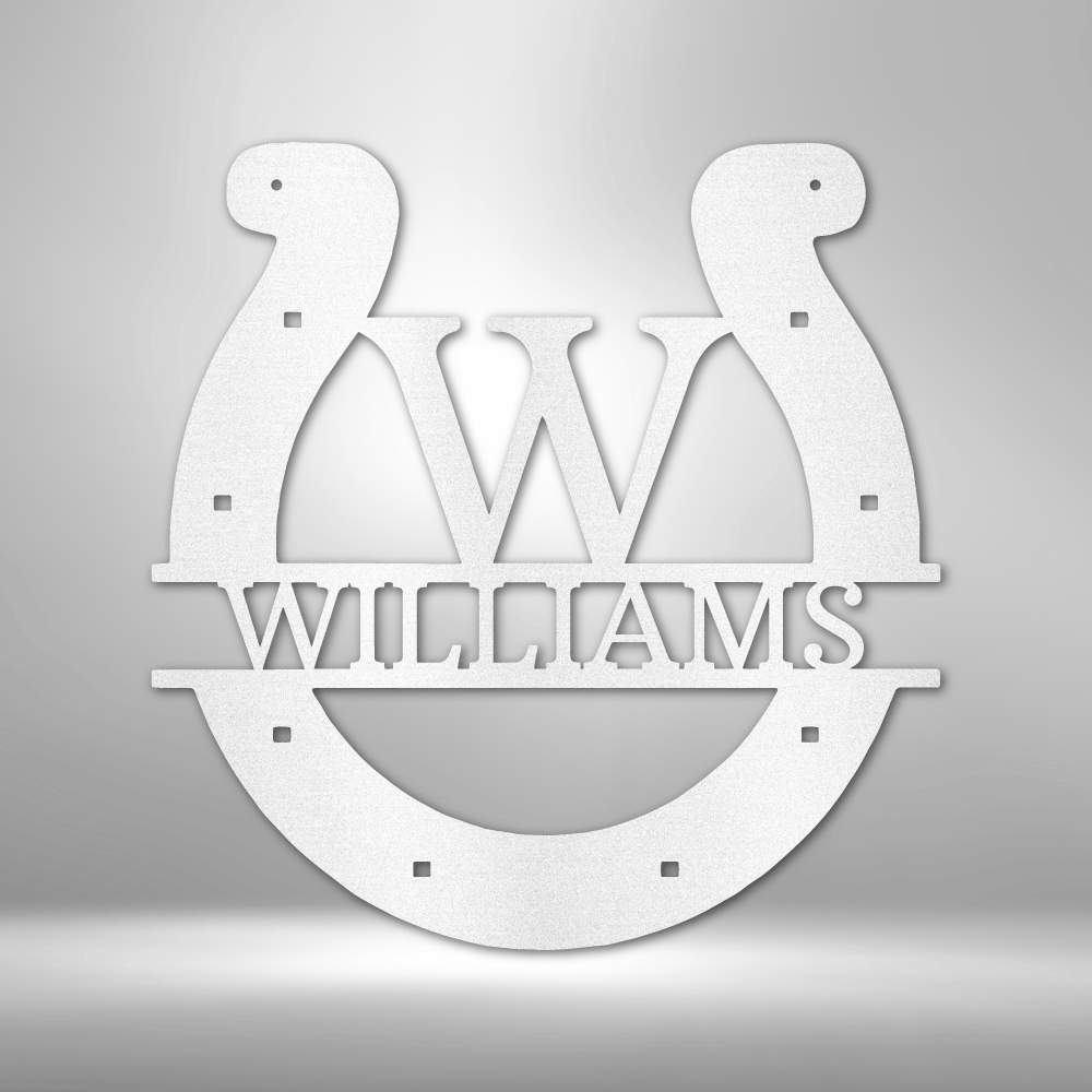 Image of Horseshoe Personalized Gifts - Custom Metal Sign