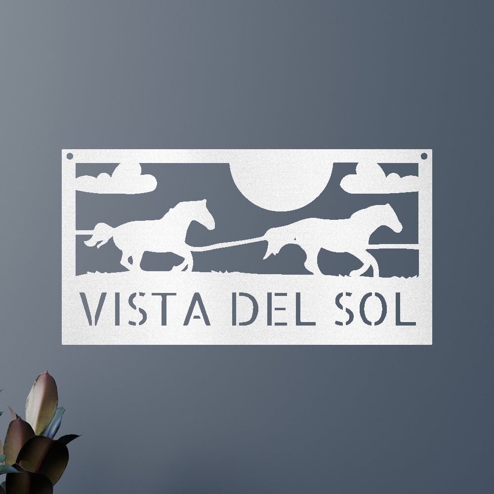 Racing Horses Sign - Custom Metal Sign, Gift For Horse Lover