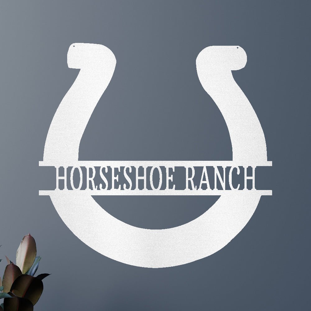 Image of Simple Horseshoe Personalized Gifts - Custom Metal Sign, Horse Lover Gift