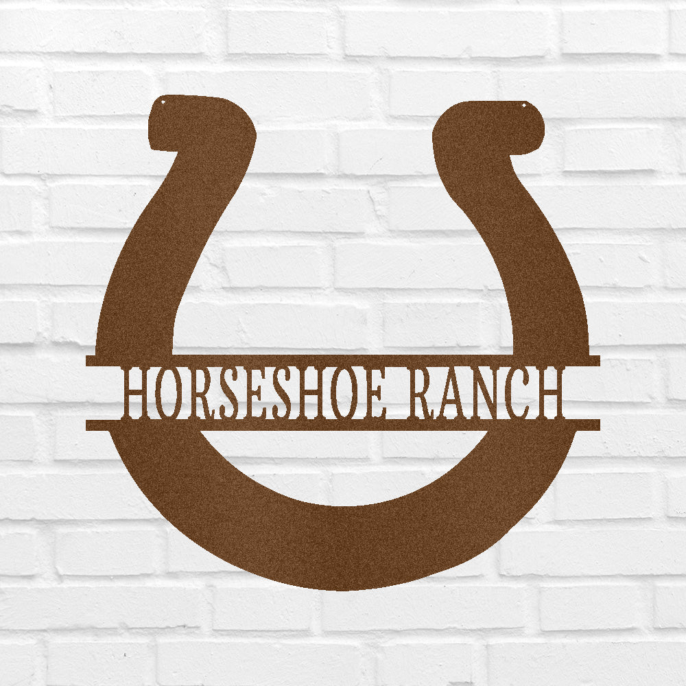 Image of Simple Horseshoe Personalized Gifts - Custom Metal Sign, Horse Lover Gift