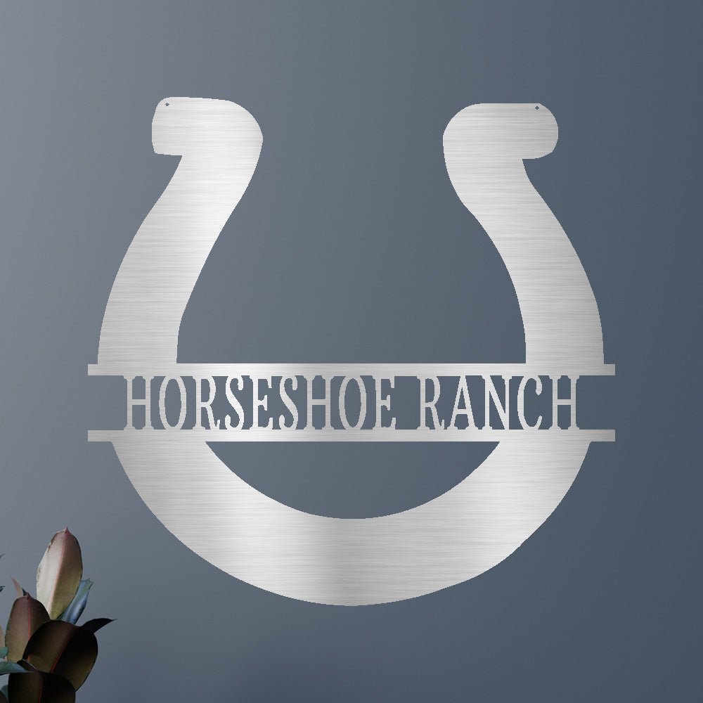 Image of Simple Horseshoe Personalized Gifts - Custom Metal Sign, Horse Lover Gift