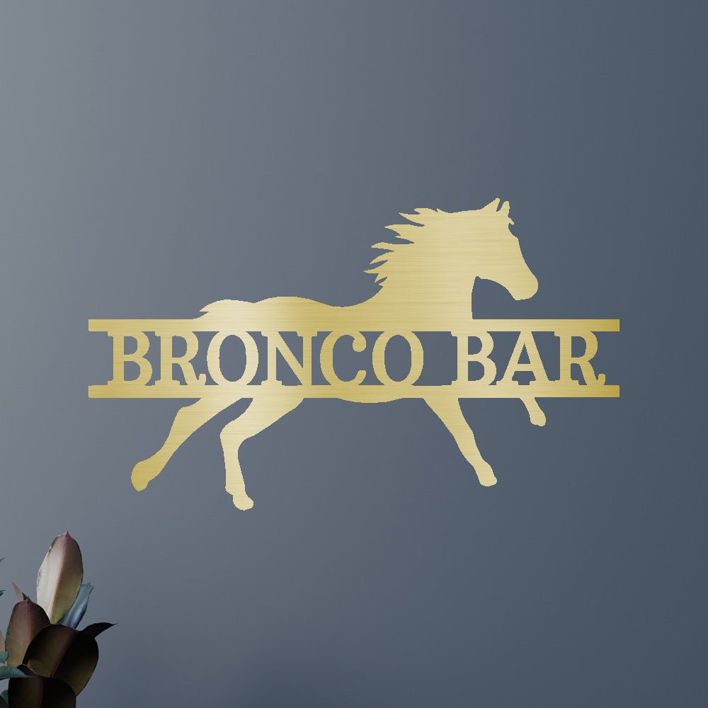 Image of Sprinting Horse Personalized Gifts - Custom Metal Sign