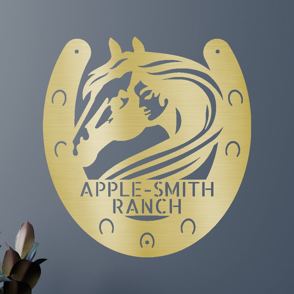 Image of Wedding Gift Personalized Gifts - Custom Metal Sign, Horse Owner, Housewarming Gifts