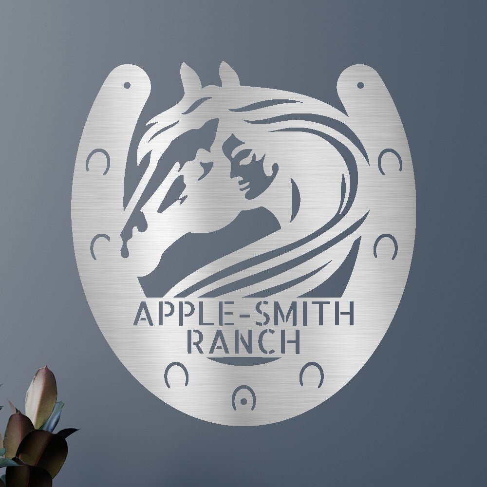 Image of Wedding Gift Personalized Gifts - Custom Metal Sign, Horse Owner, Housewarming Gifts