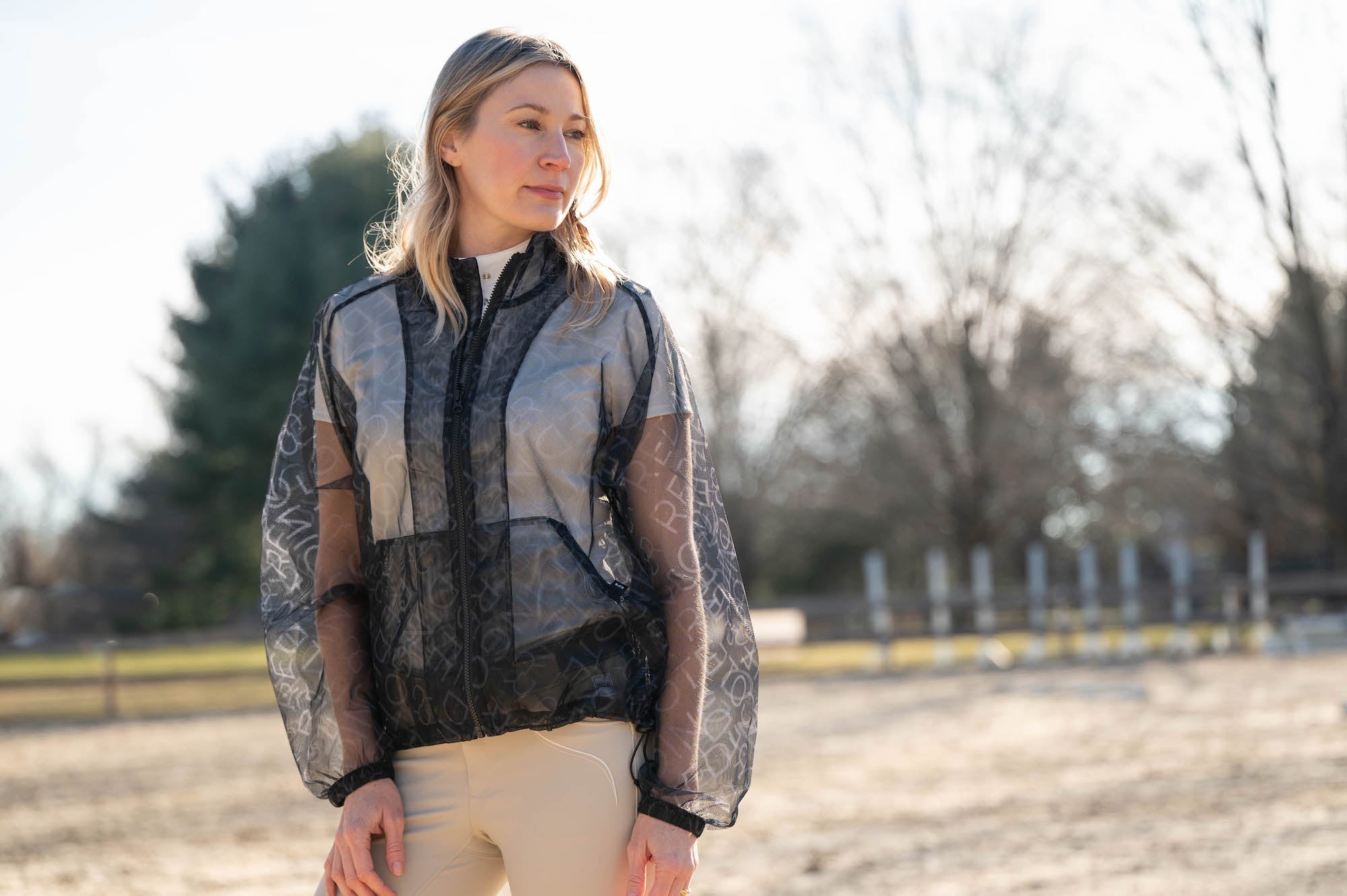 Image of Redingote Summer Scrim - Black