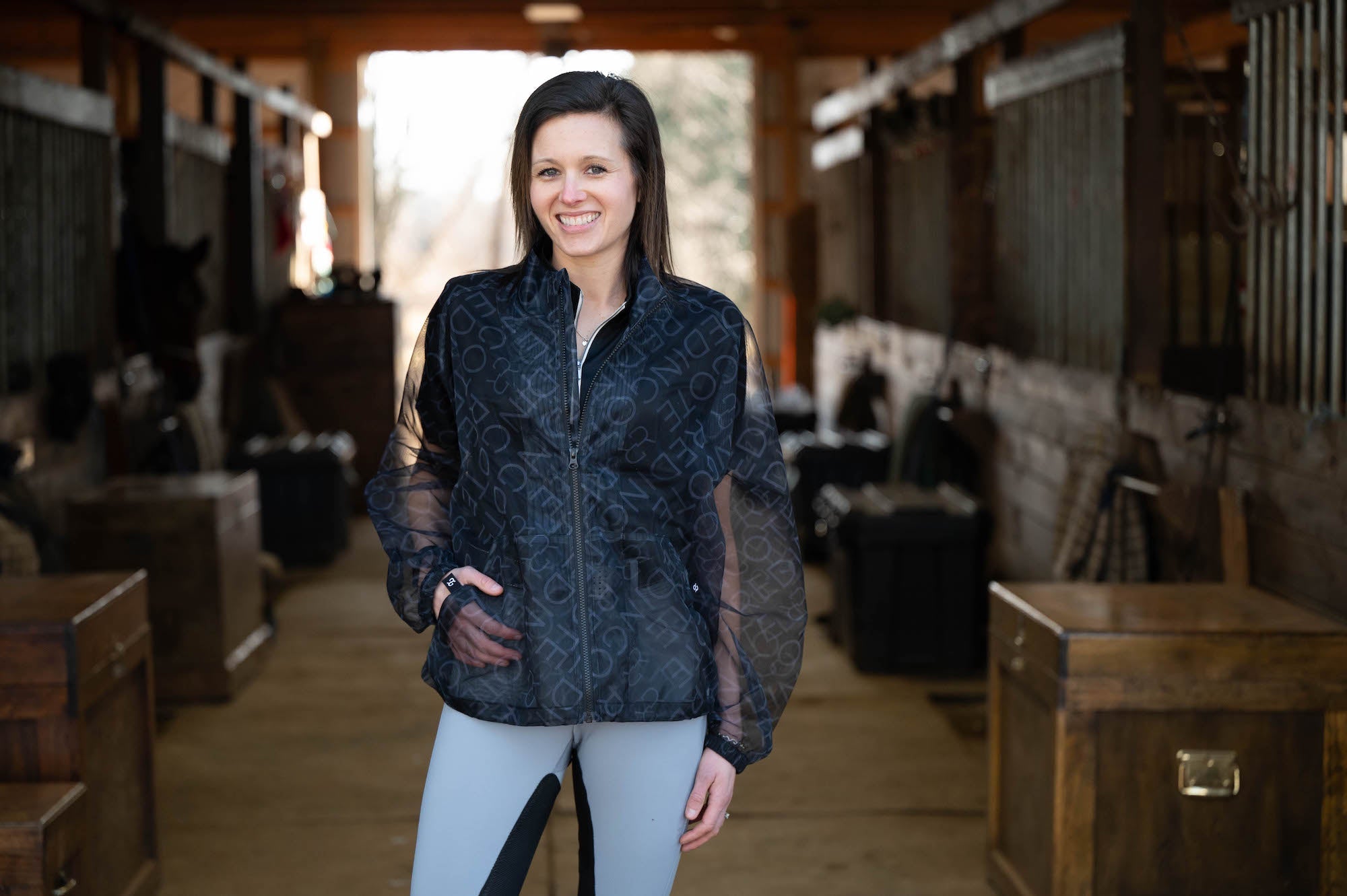 Image of Redingote Summer Scrim - Black