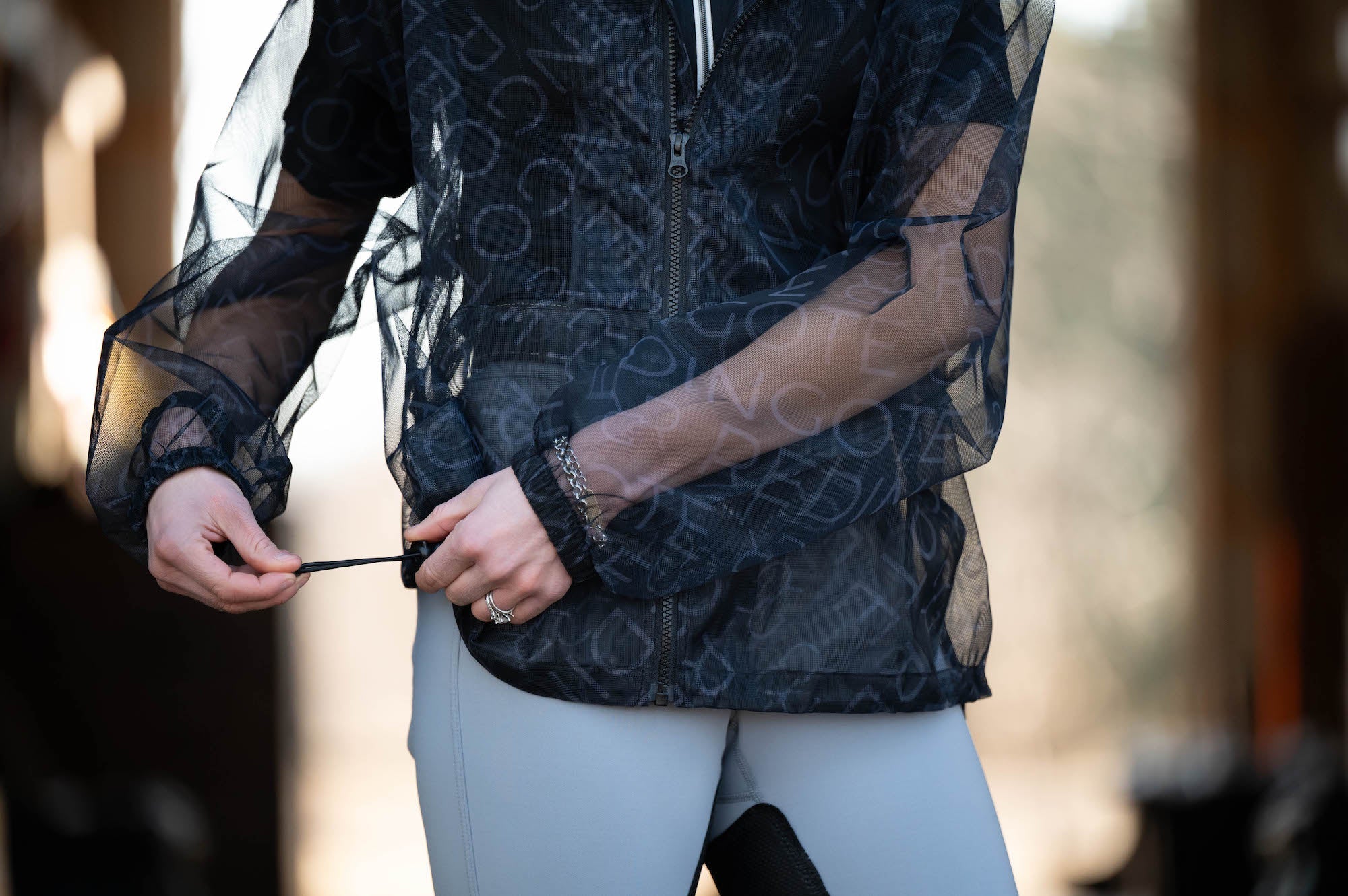 Image of Redingote Summer Scrim - Black