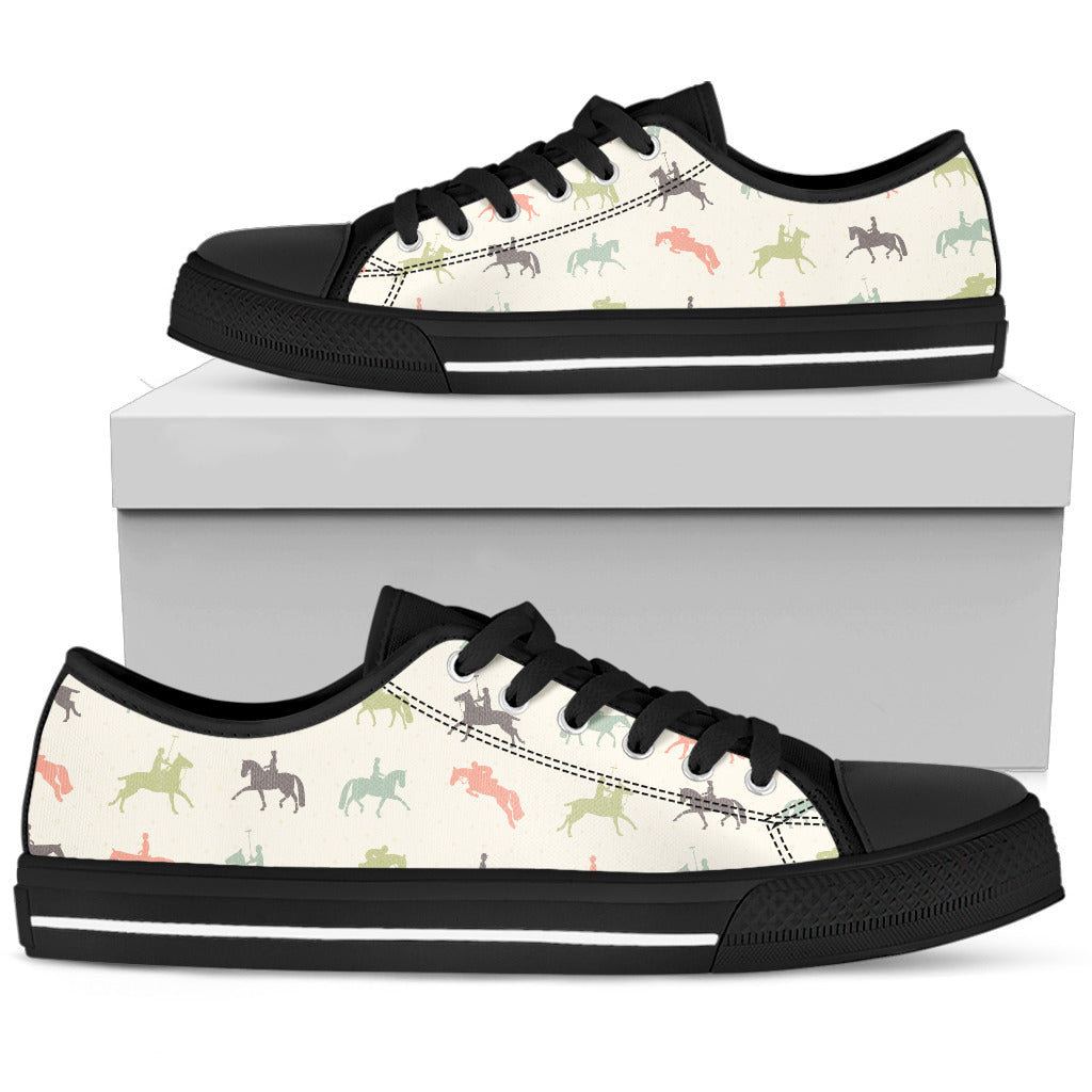 Colorful Horse Riders Women's Low Top Shoes