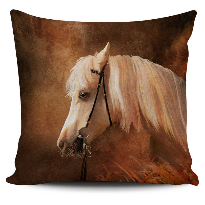 White Horse Loner Pillow Cover