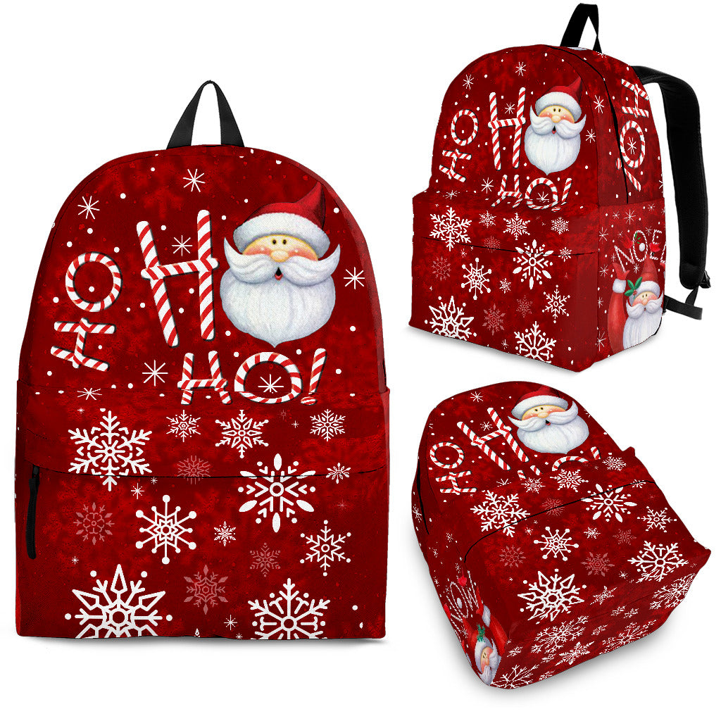 HO HO HO Red Christmas Backpack