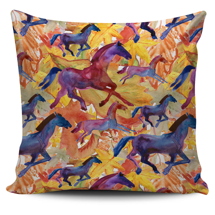 Abstract Running Horse Pillow Cover