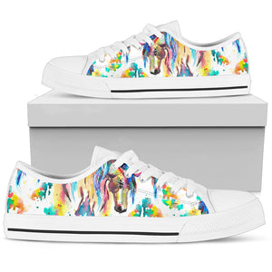 Artistic Horse - White Women's Low Top Shoes