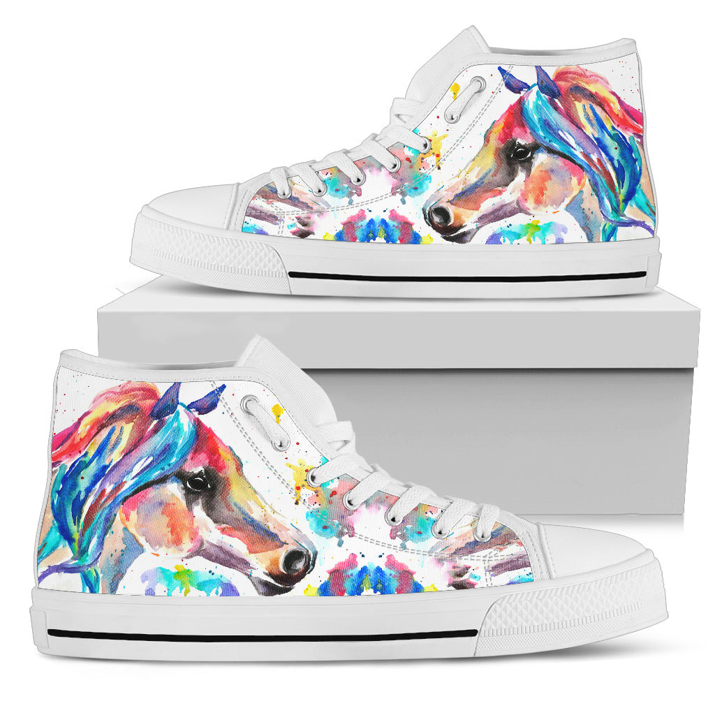 Artistic Loner - White Women's High Top Shoes