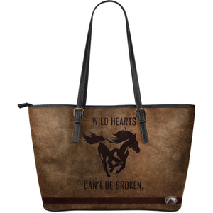 Wild Hearts Large Leather Tote Bag