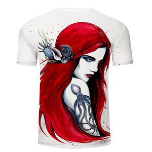 Shirt with a Red Haired
