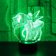 Girl with Unicorn LED 3D Table Lamp