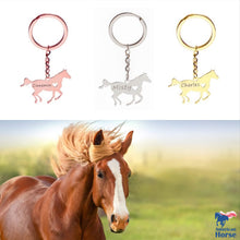 Beautiful Custom Name Horse Keychain