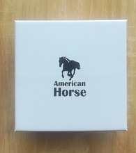 White Box With American Horse Logo