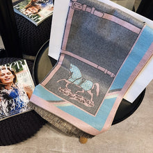 Jacquard Winter Horse Women's Scarves