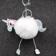 Fluffy Fur Unicorn Keychain