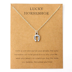 Lucky Horseshoe Pendant Necklace