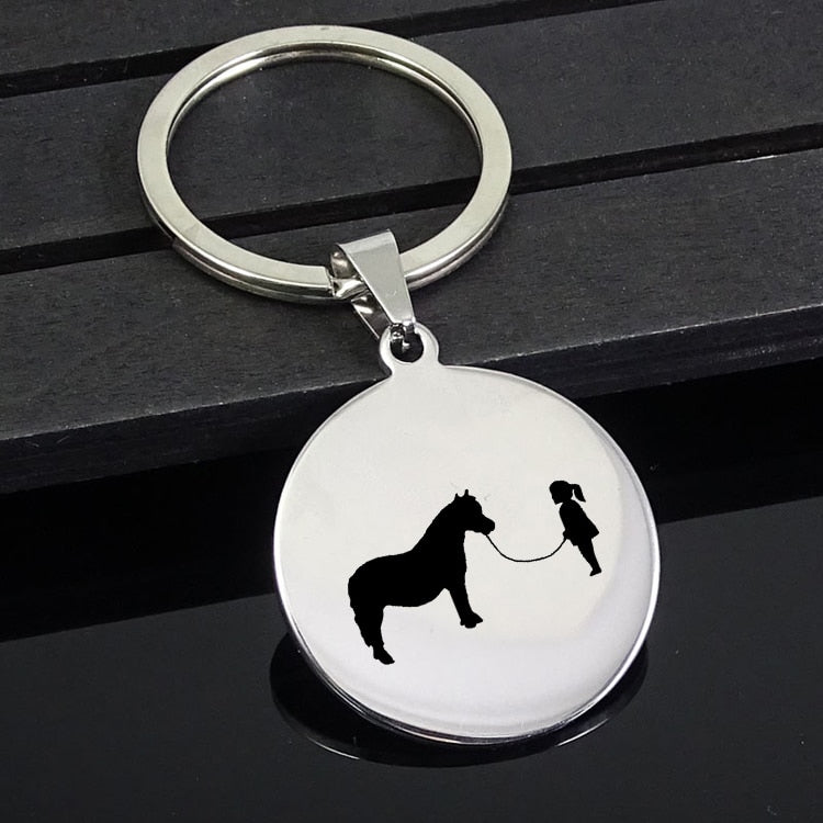 Lovely Girl - Mini Horse Keychain