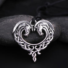 Antique Horse Heart Pendant Necklace