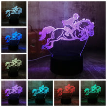 Equestrian Riding LED 3D Lamp